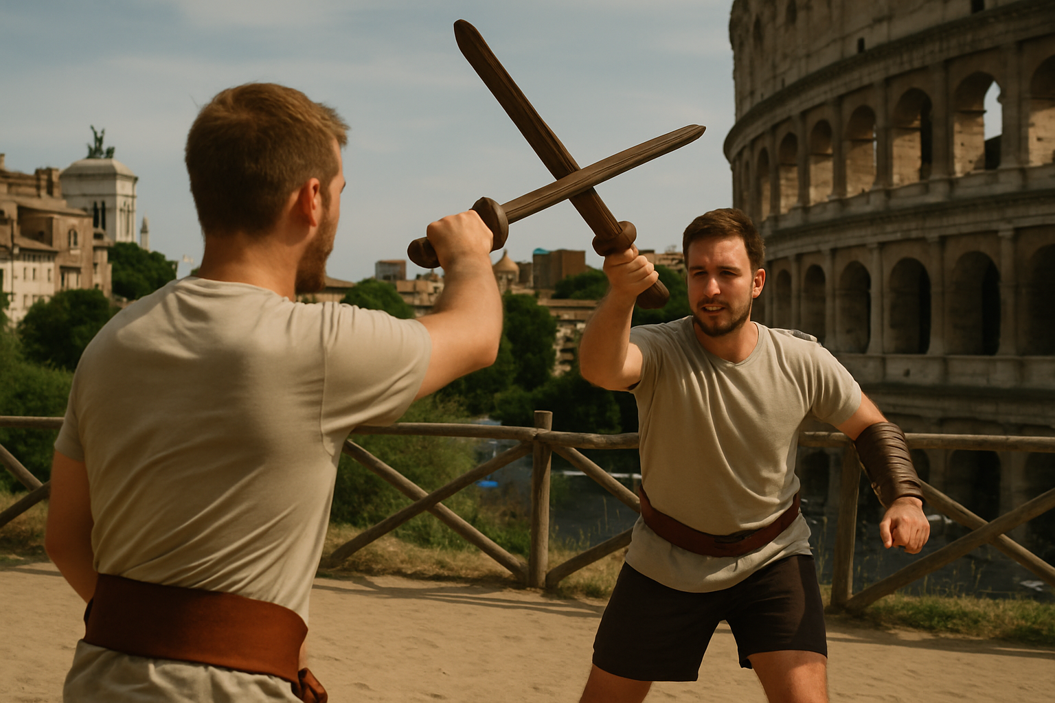 Join a gladiator training session in Rome