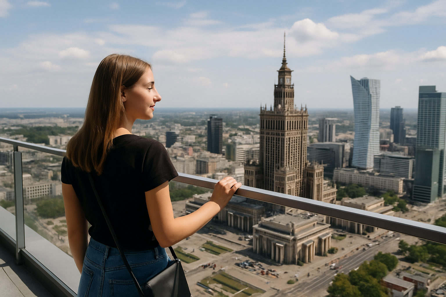 Uitzicht en rooftopbezoek in Warsaw in Warsaw