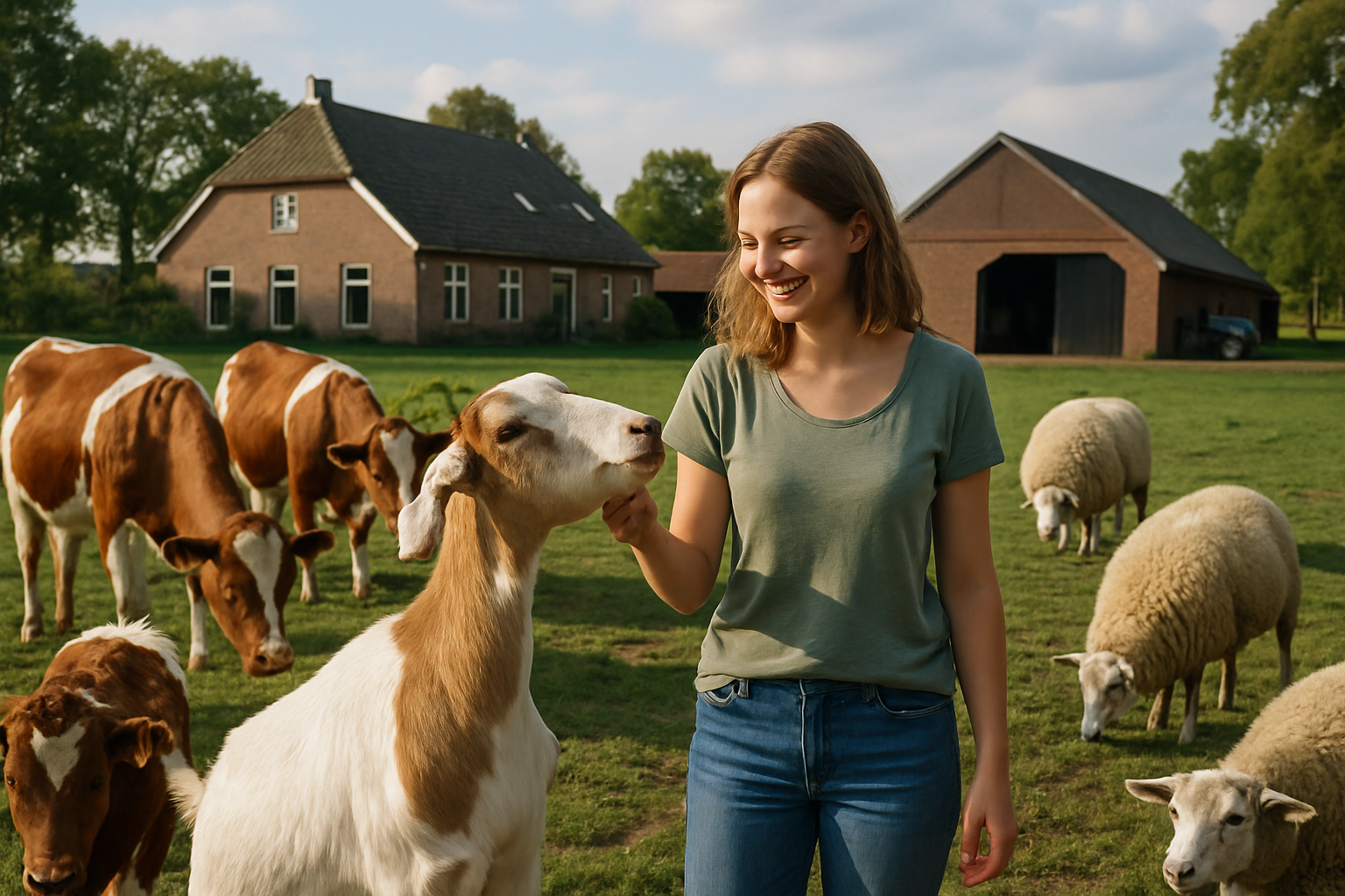 Realistic atmospheric image for Stay among the farm animals in Vinkel