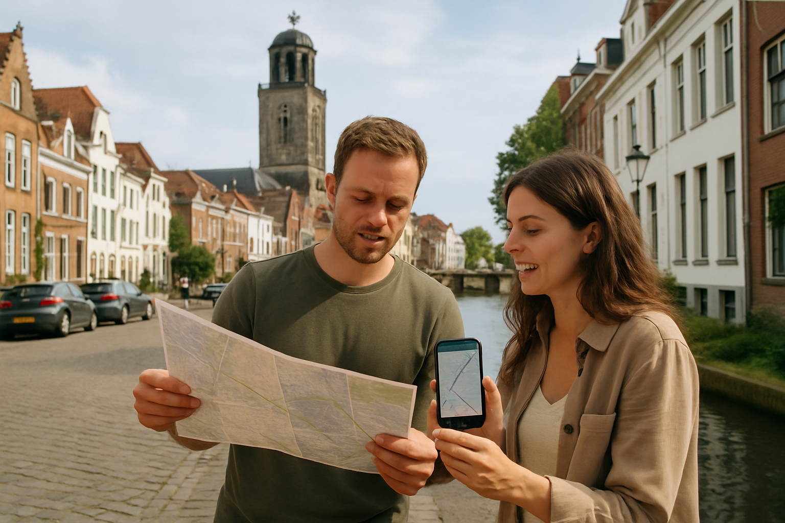Imagen de ambiente realista para Jugar a un juego urbano en Deventer