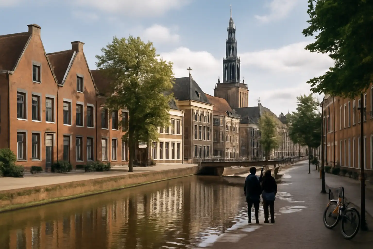 Groningen city view with culture and urban adventure